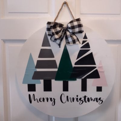 Custom-designed Christmas door hanger from Pikes Peak Shoppe